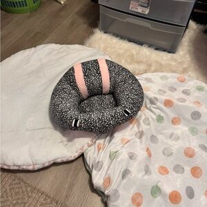 Leopard Print Baby Support Seat & Two Soft Reversable Two-Sided Matts